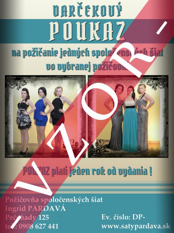 Darčekový poukaz - VZOR